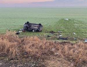 Kırklareli'de tarlaya devrilen otomobilin sürücüsü öldü(Galeri)