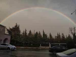 Mersin'de, fırtına ve yağmur sonrası gökkuşağı oluştu(Galeri)