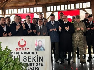 Şehit polis memuru Fethi Sekin, mezarı başında anıldı(Galeri)