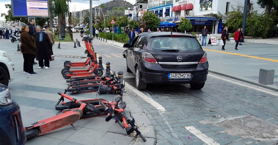 Bodrum'da alkollü sürücü ile arkadaşı polise zor anlar yaşattı