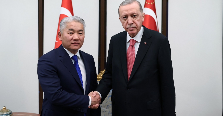 Cumhurbaşkanı Erdoğan, Moğolistan Millî Güvenlik Konseyi Sekreteri Enkhbayar'ı kabul etti