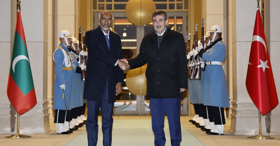 Cumhurbaşkanı Yardımcısı Yılmaz, Maldivler Cumhurbaşkanı Muizzu'yla görüştü