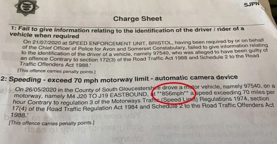 İngiltere'de 1377 kilometrelik hız cezası yiyen kişi şaşkına döndü (YENİDEN)