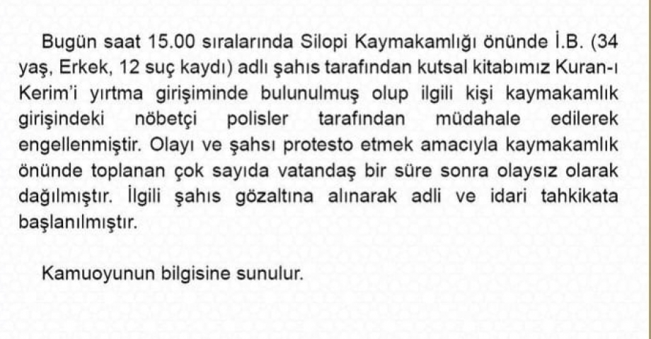 Kur'an-ı Kerim'i yırtarak küfretti; linçten polis kurtardı (2)