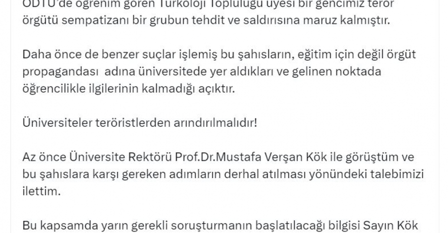 Kürşad Zorlu: Üniversiteler teröristlerden arındırılmalıdır