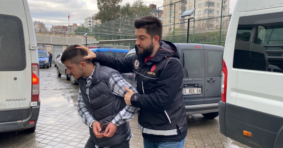 Samsun'da uyuşturucuyla yakalanan şüpheli tutuklandı