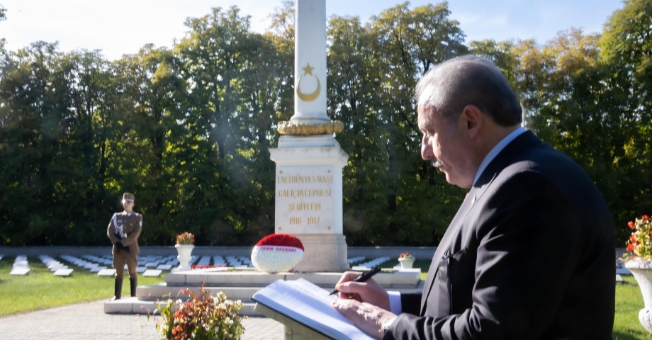 TBMM Başkanı Şentop, Galiçya Cephesi Türk Şehitliği’ni ziyaret etti