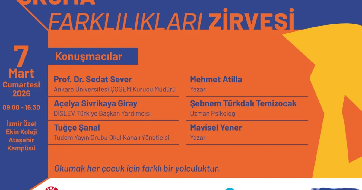 Okuma Farklılıkları Zirvesi 7 Mart’ta İzmir’de gerçekleşiyor