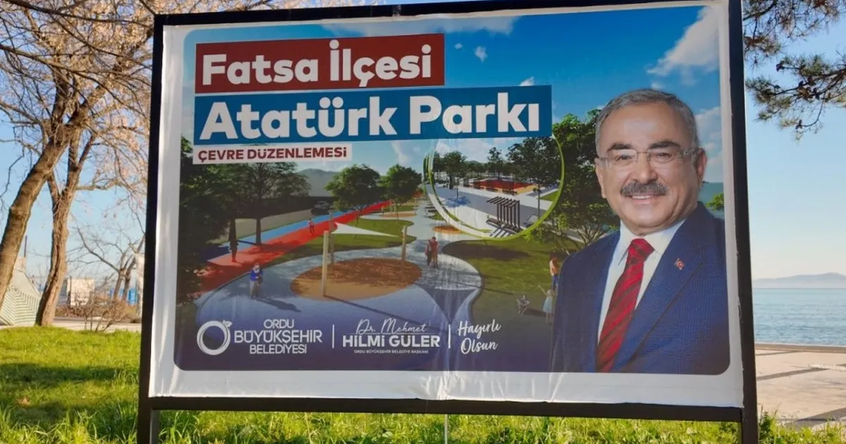 Ordu'da Fatsa Atatürk Parkı sil baştan yenileniyor