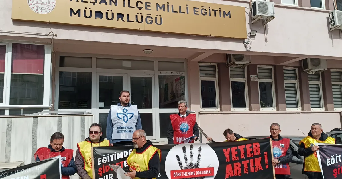 İstanbul'daki öğretmen cinayetine Keşan'dan kitlesel ses