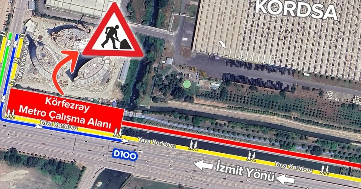 Kocaeli’de ulaşımda geçici ara çalışması