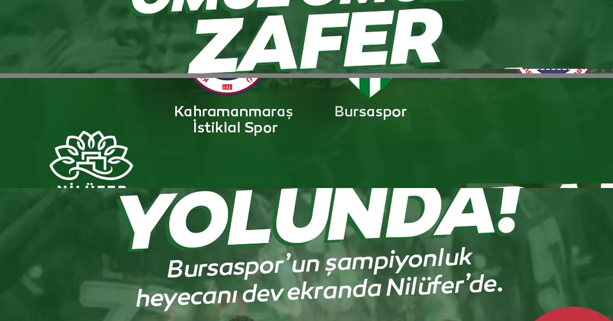 Bursaspor’un şampiyonluk heyecanı Nilüfer’de yaşanacak