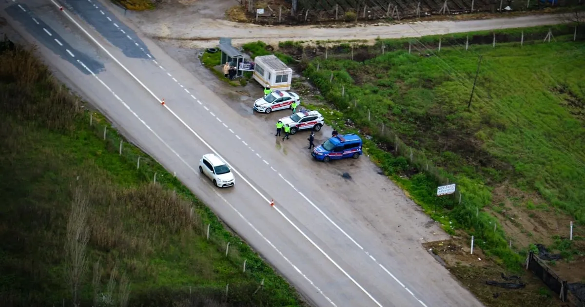 Bursa'da Jandarma havadan ve karadan denetimleri artırdı