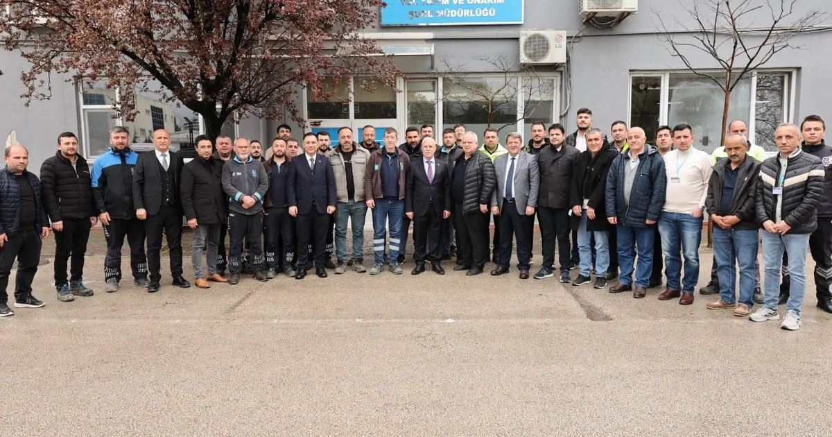 Başkan Bozbey, BUSKİ personeliyle bayramlaştı