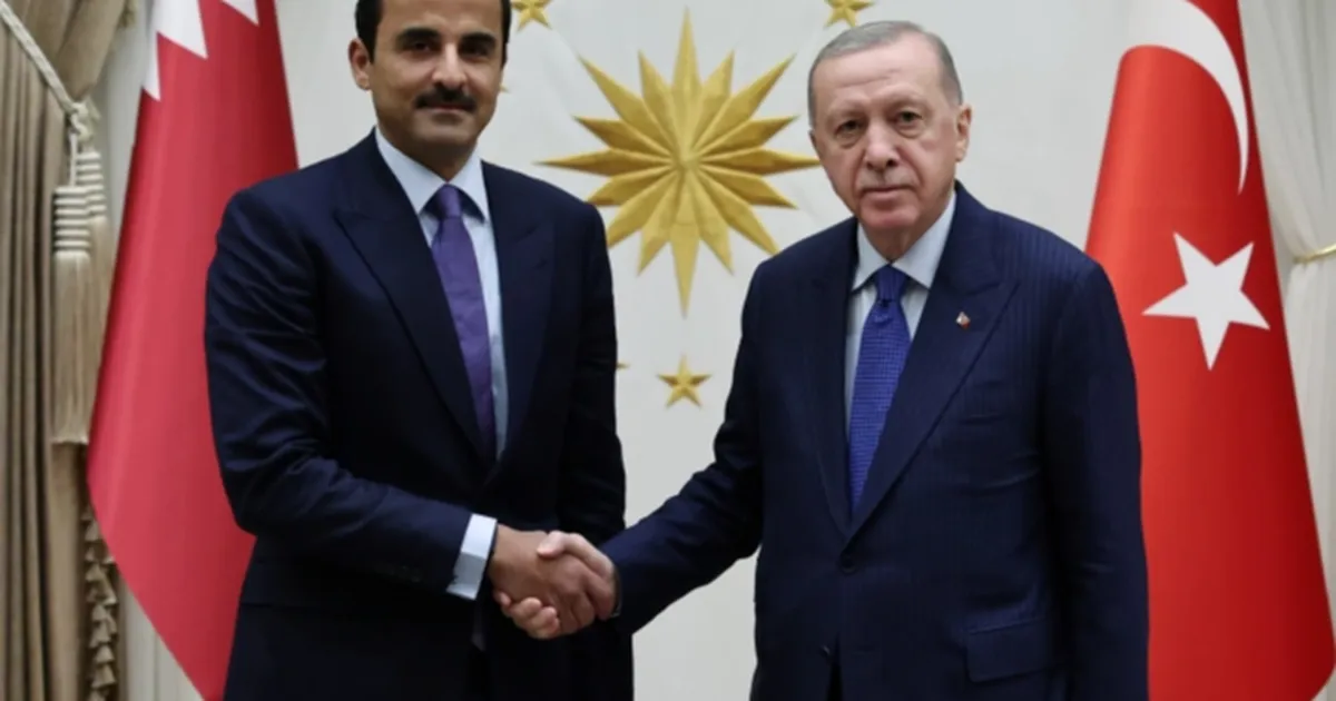 Cumhurbaşkanı Erdoğan ile Katar Emiri Al Sani ile görüştü