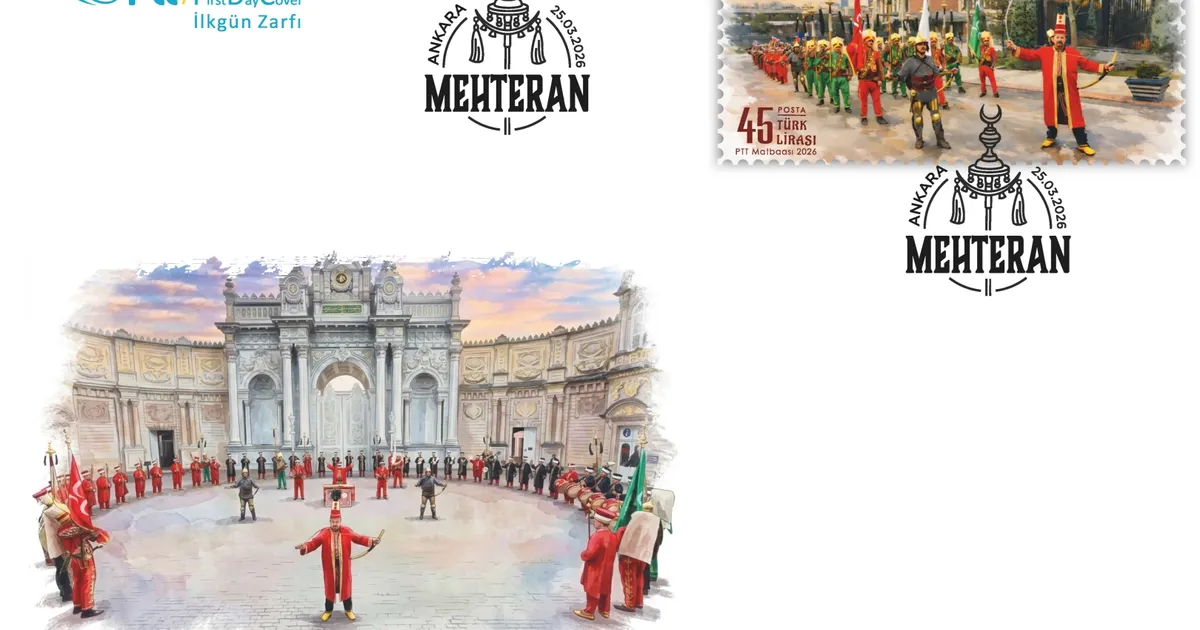 PTT'den 'mehteran' temalı ilkgün zarfı