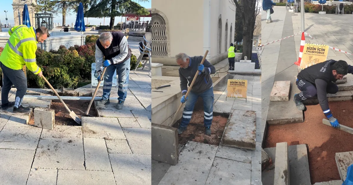 Bursa'da tarihi Tophane Meydanı yenilendi