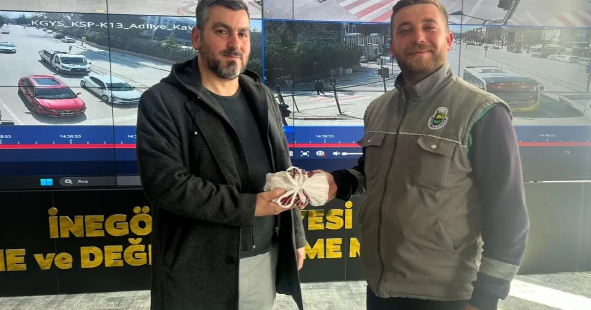 İnegöl Belediyesi personelinden örnek davranış