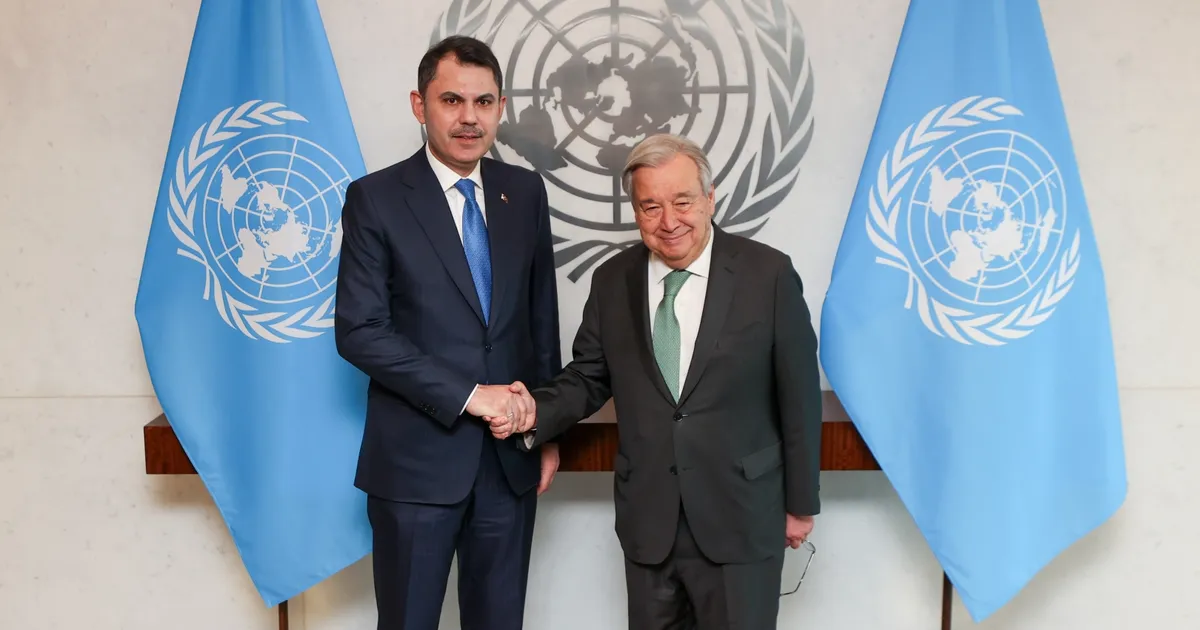 Bakan Kurum'dan BM temsilcileriyle ikili görüşme