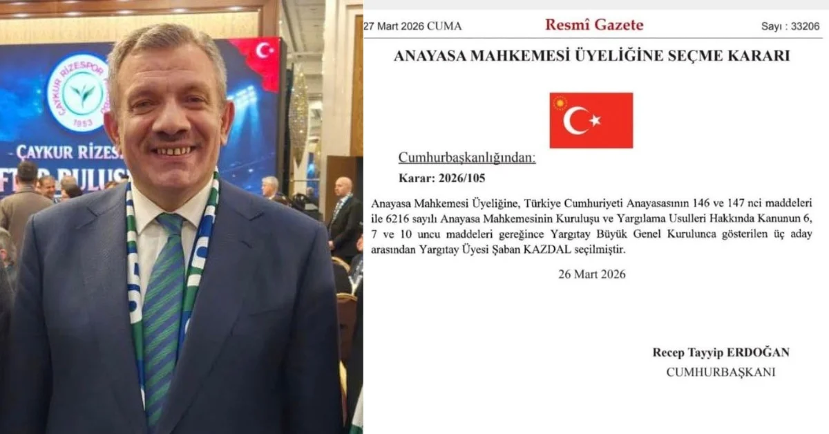 AYM üyeliğine Şaban Kazdal seçildi