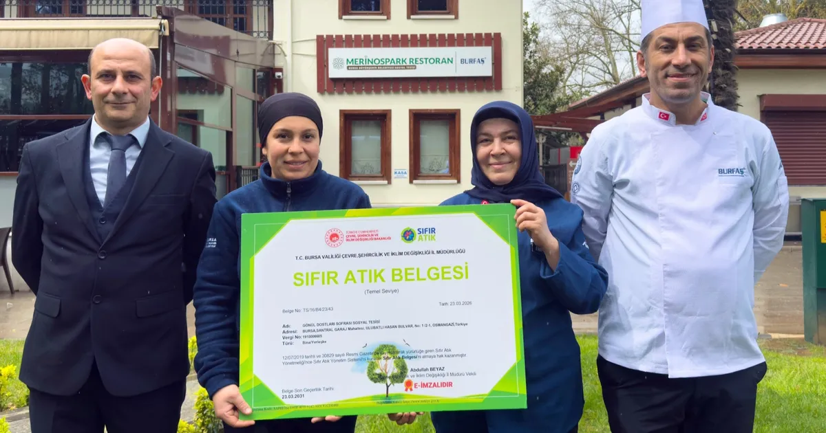 Bursa'da Merinospark Sosyal Tesisi 'Sıfır Atık Belgesi' aldı