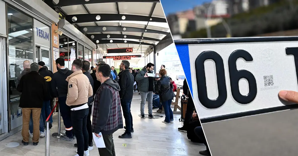 Plaka basım atölyeleri önünde uzun kuyruklar oluştu