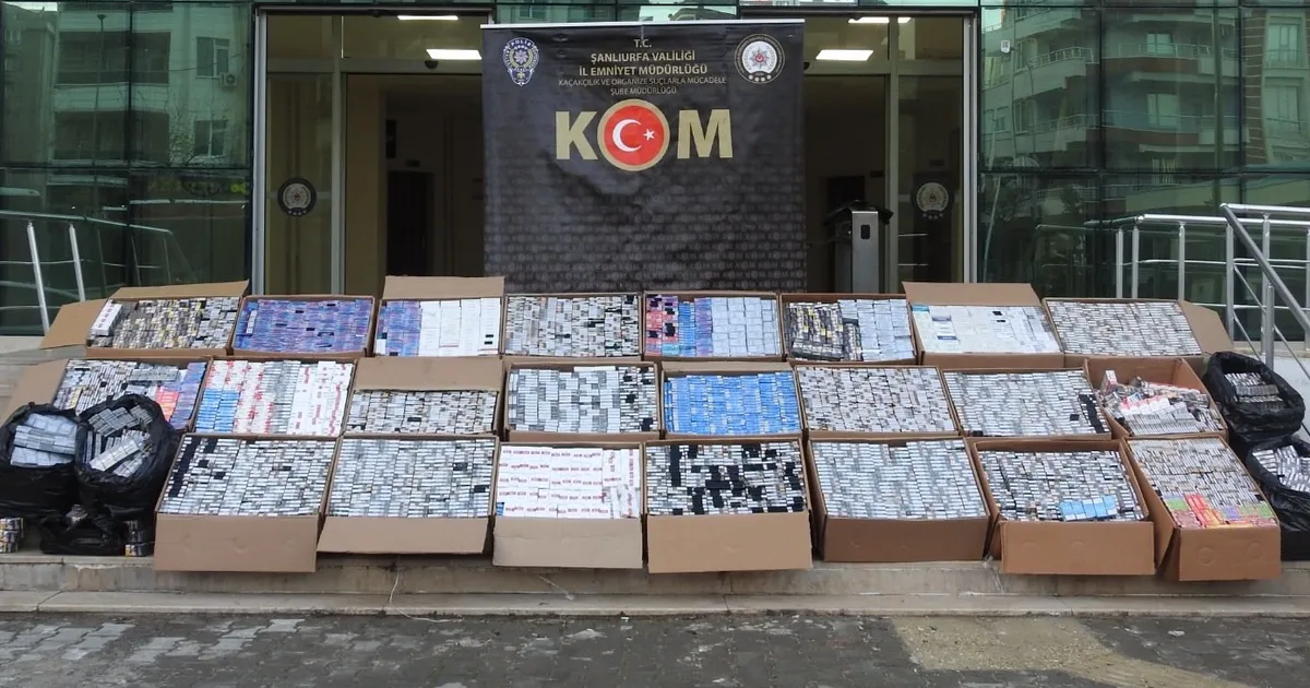 Şanlıurfa’da 2,5 milyon liralık kaçak sigara operasyonu
