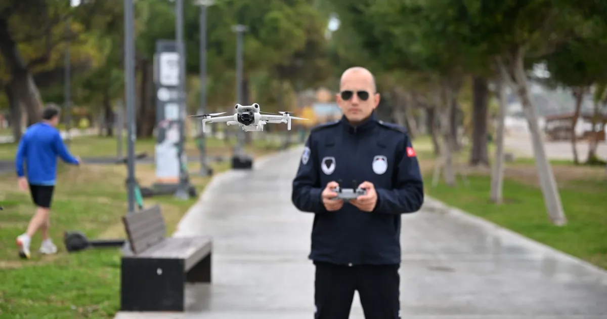 Antalya’da zabıta drone ile denetimde