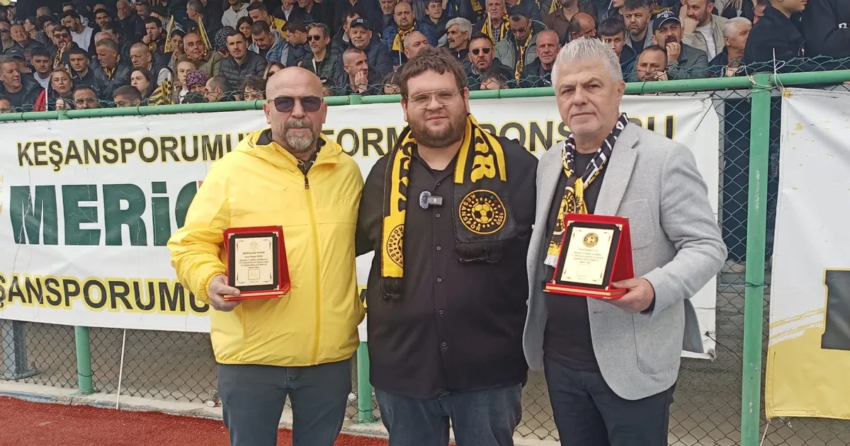 Fe TV’den Keşanspor ve Meriçler Tarım’a teşekkür plaketi