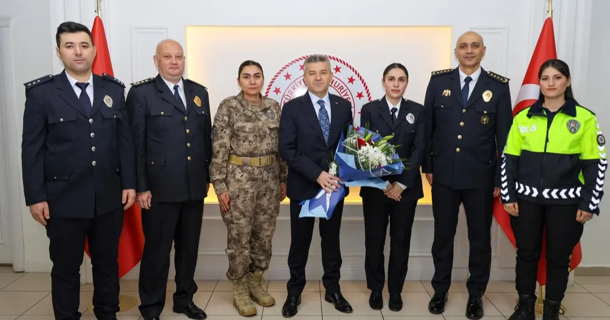 Artvin Valisi Ergün, Polis Teşkilatı'nı kabul etti