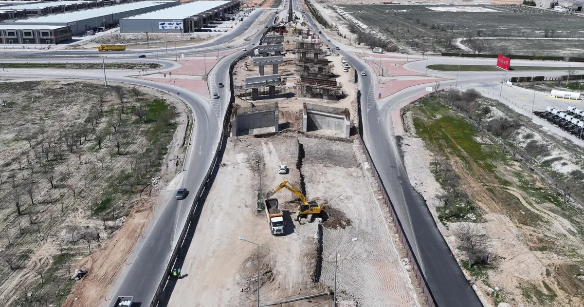 Konya’da TÜMOSAN Kavşağı’nda çalışmalar sürüyor