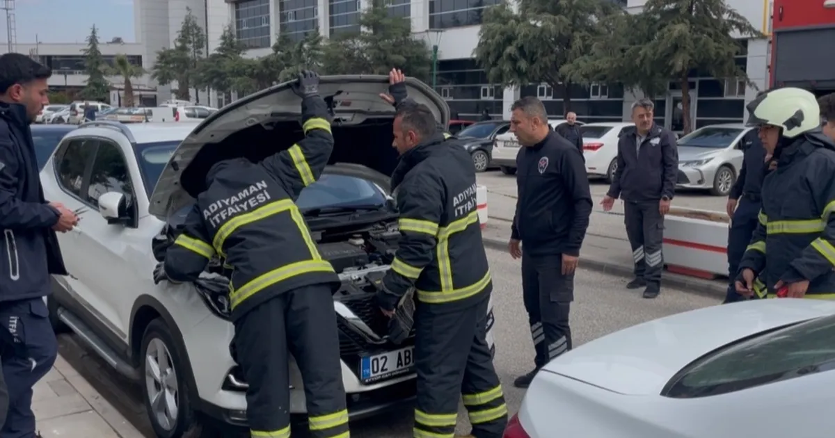 Adıyaman’da hastane otoparkında korkutan anlar
