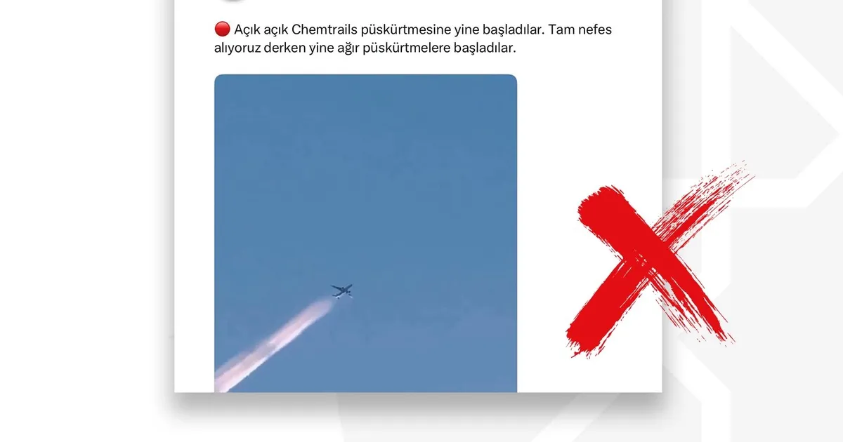 DMM'den 'kimyasal püskürtme' iddialarına yalanlama... Görüntüler doğal uçak izleri