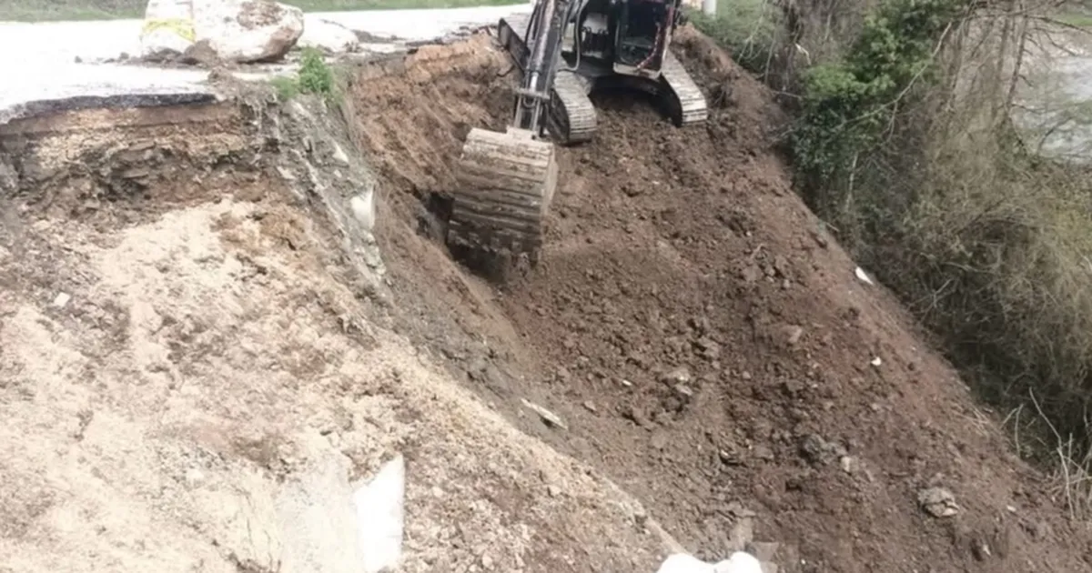 Düzce Yığılca’da heyelan bölgesinde çalışmalar sürüyor
