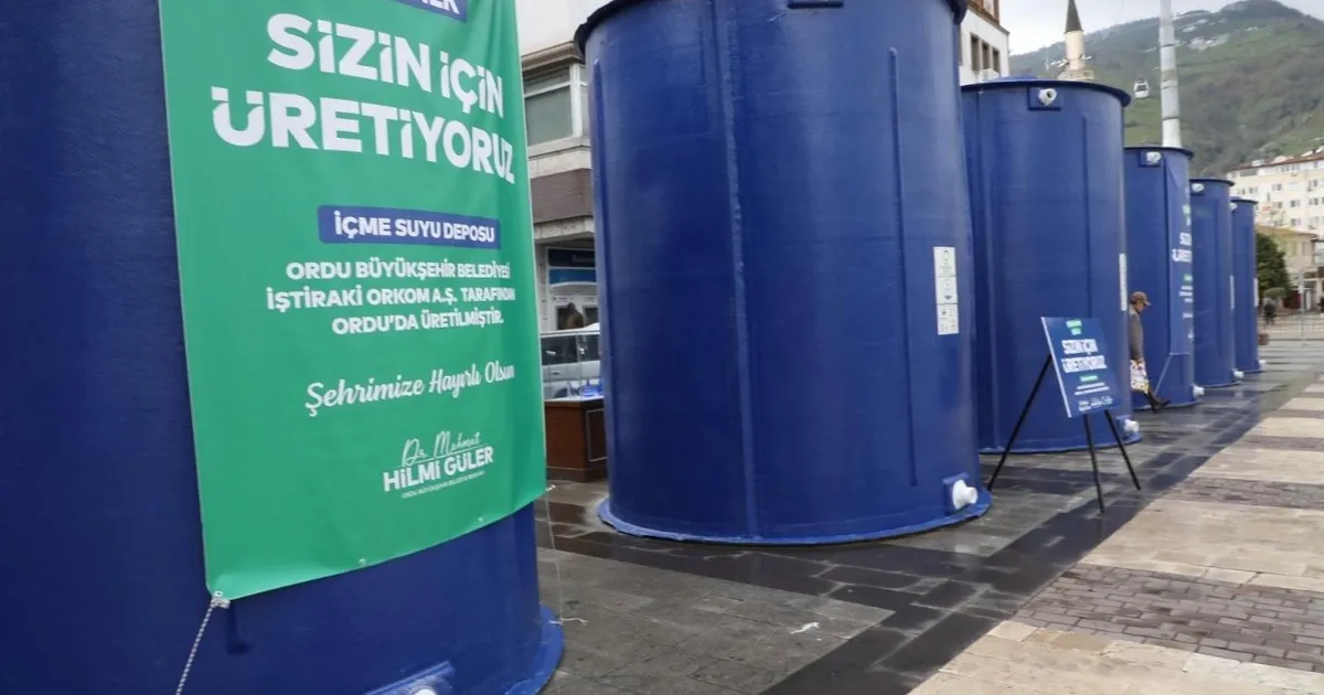 Ordu'da kırsal mahallelere fiberglas depo desteği