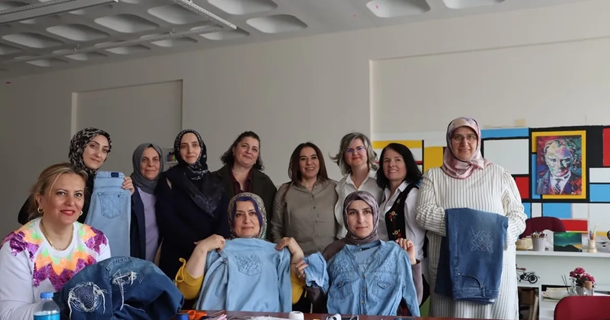 Sashiko atölyesiyle ürünlerini yenilemeyi öğrendiler