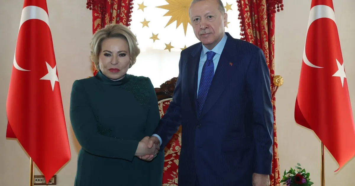 Rusya Federasyon Konseyi Başkanı Matviyenko Dolmabahçe'de