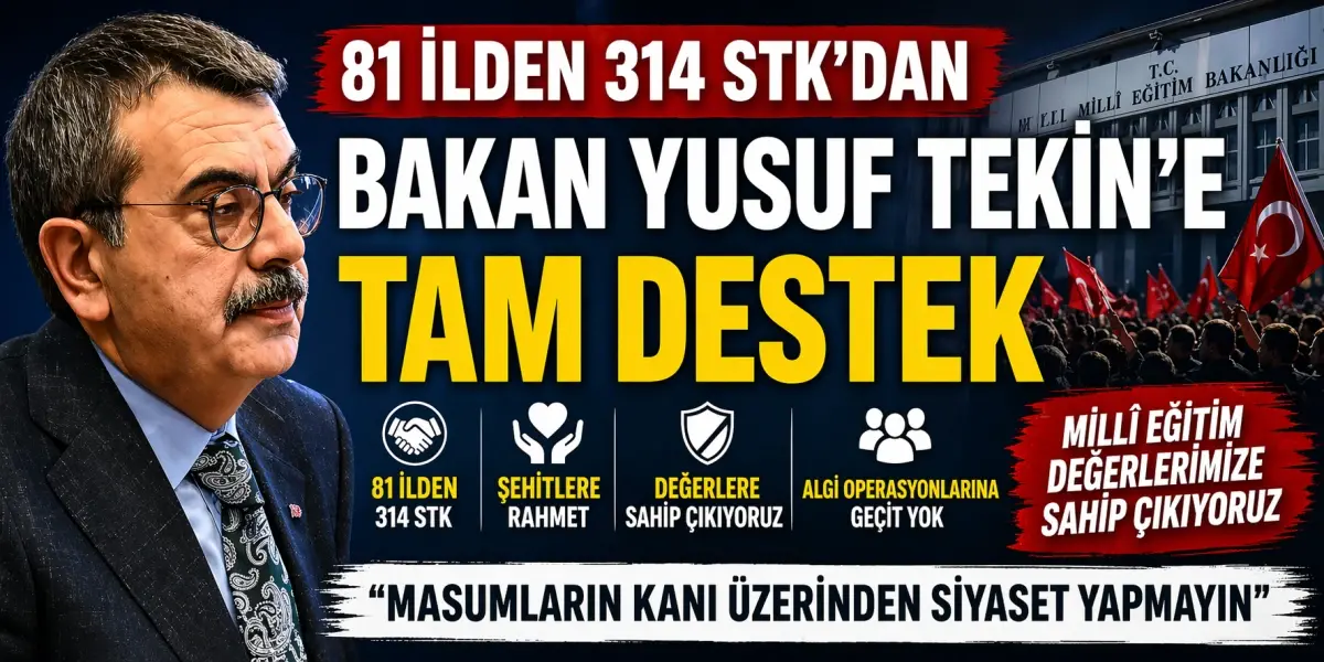 81 ilden 314 STK'dan Bakan Tekin'e destek açıklaması - Gündem Haberleri