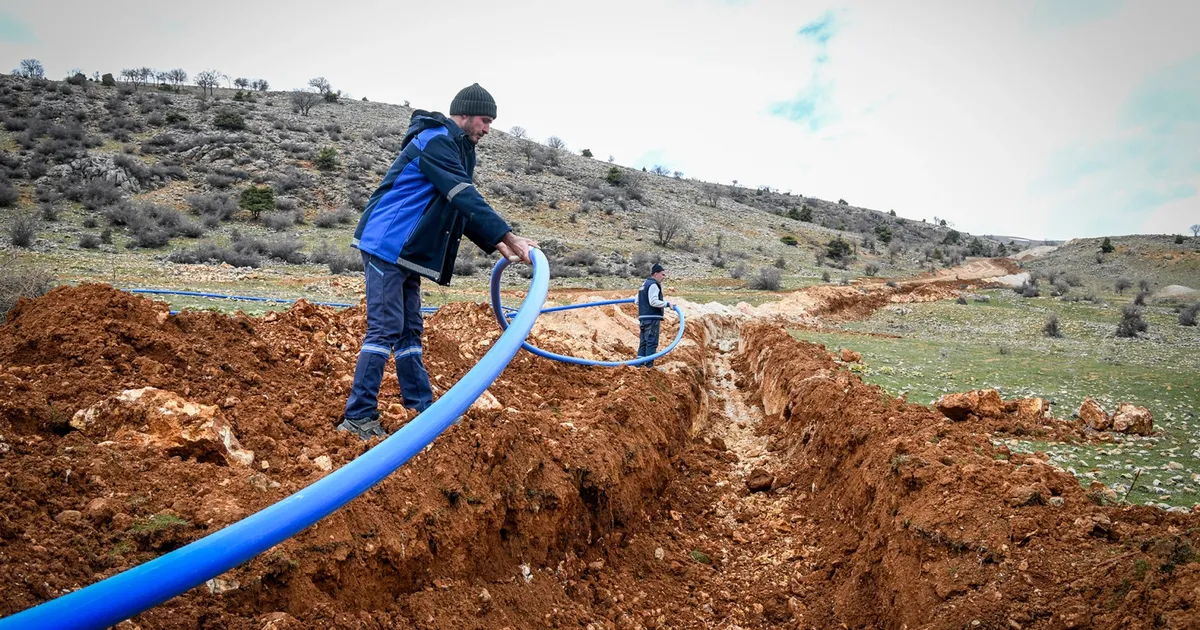 Malatya Arapgir'de yeni içme suyu hattı devrede