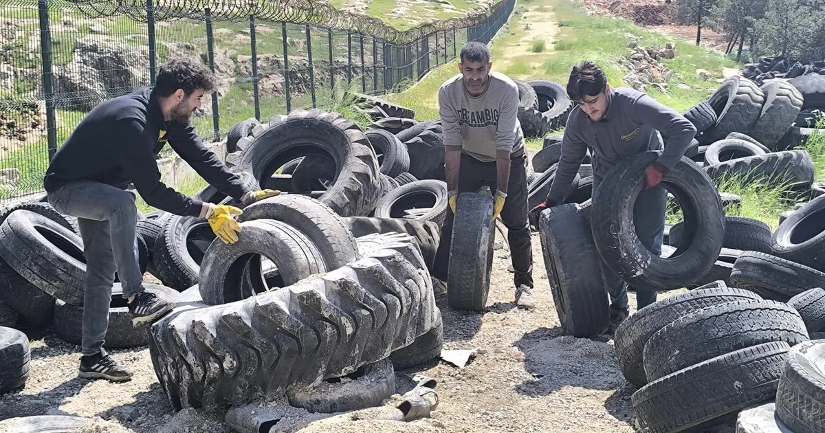 Mardin Büyükşehir, 100 ton atık lastiği geri dönüşüme kazandırdı