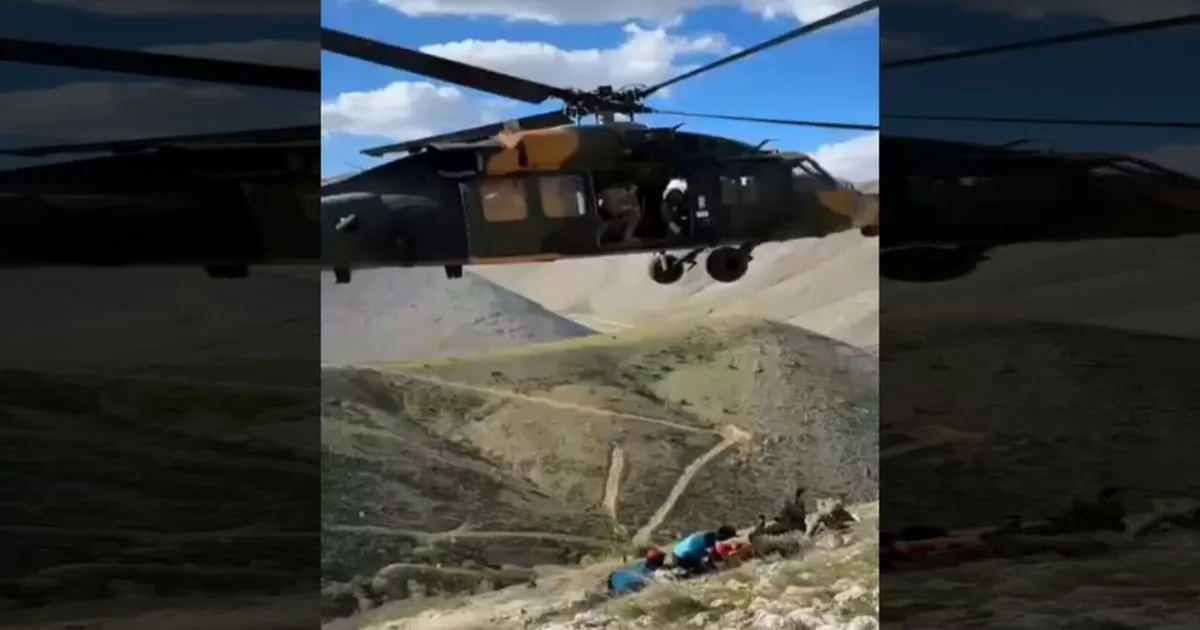 Adıyaman'da dağlık arazide yaralanan vatandaş helikopterle kurtarıldı