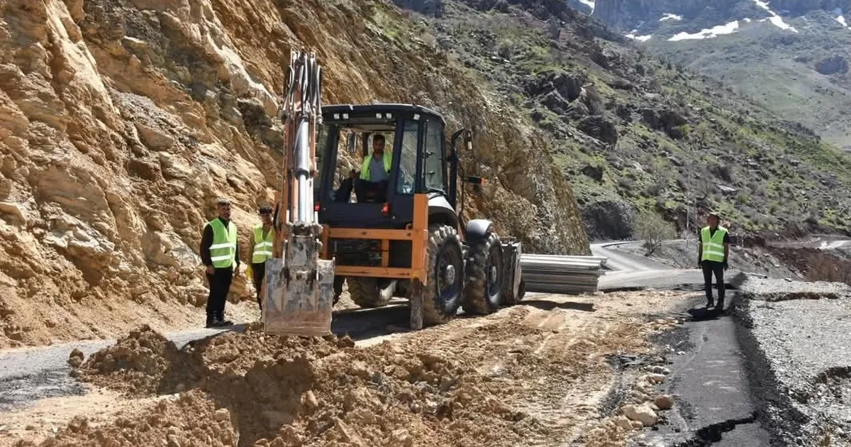 Mereto Dağı yolunda onarım çalışmaları başladı