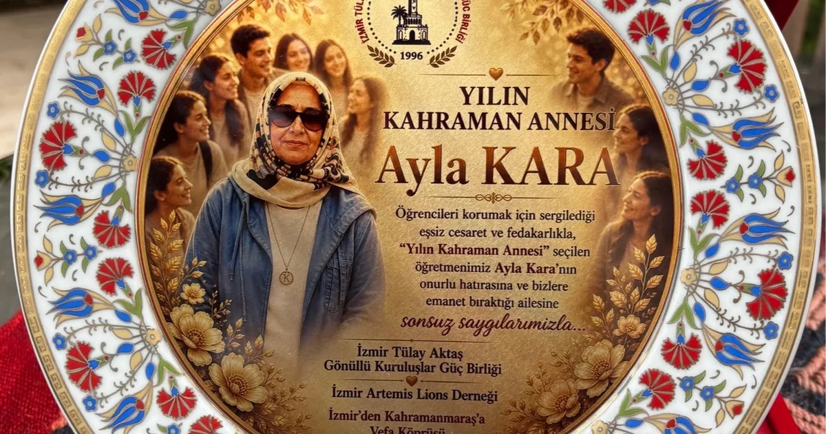 Kahraman öğretmen Ayla Kara’ya 'yılın annesi' ödülü