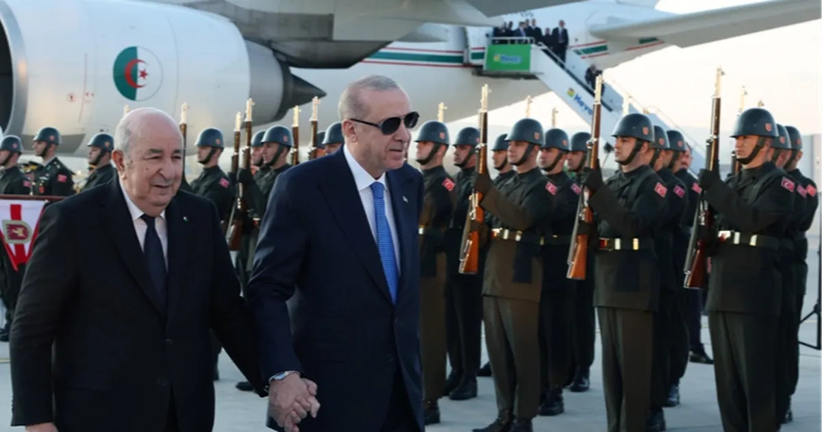 Cezayir Cumhurbaşkanı Tebbun Ankara'da