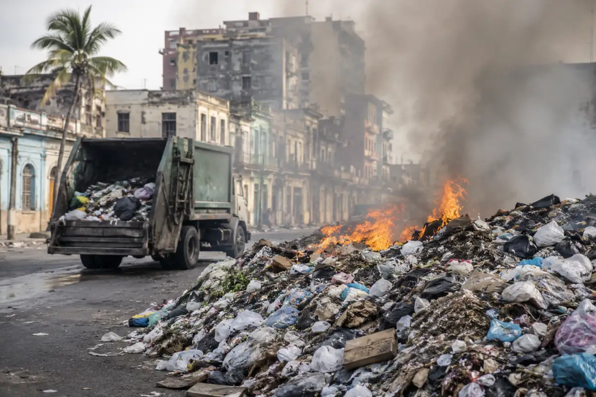 Yakıt krizi Havana’yı çöple kapladı: Hastalık riski büyüyor