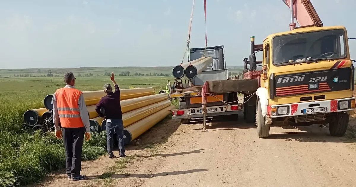 İpsala İbriktepe’de doğal gaz için ilk kazma