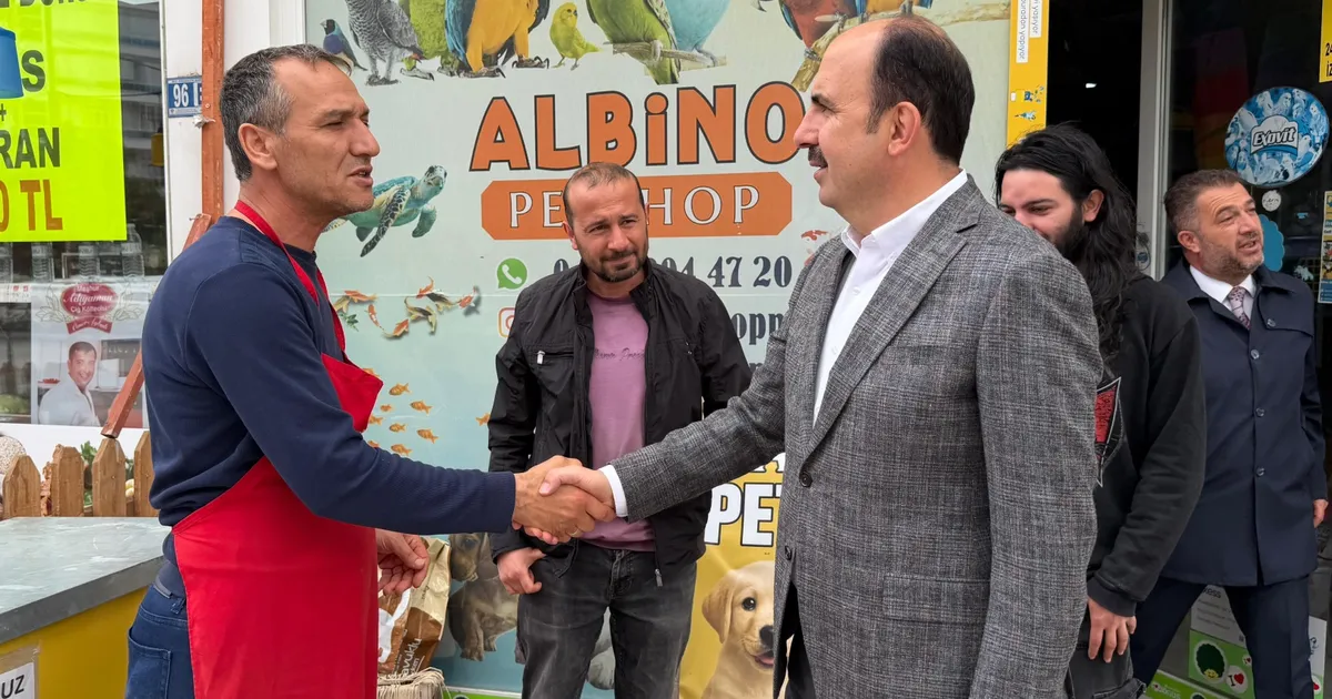 Konya Meram'da başkanlardan esnaf ziyareti