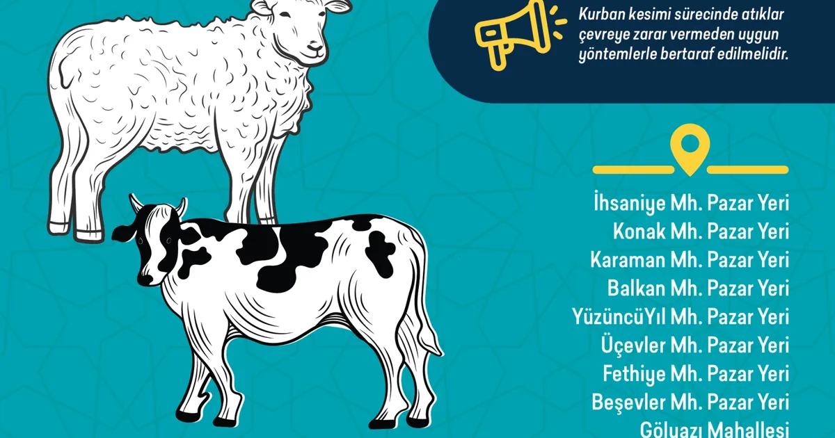 Bursa Nilüfer’de kurban kesim yerleri belirlendi