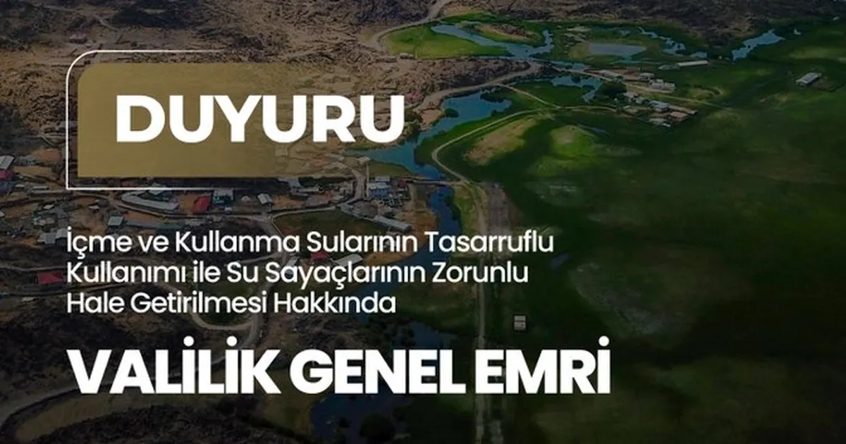 Iğdır’da su tasarrufu için yeni dönem... Su sayacı zorunlu hale getirildi