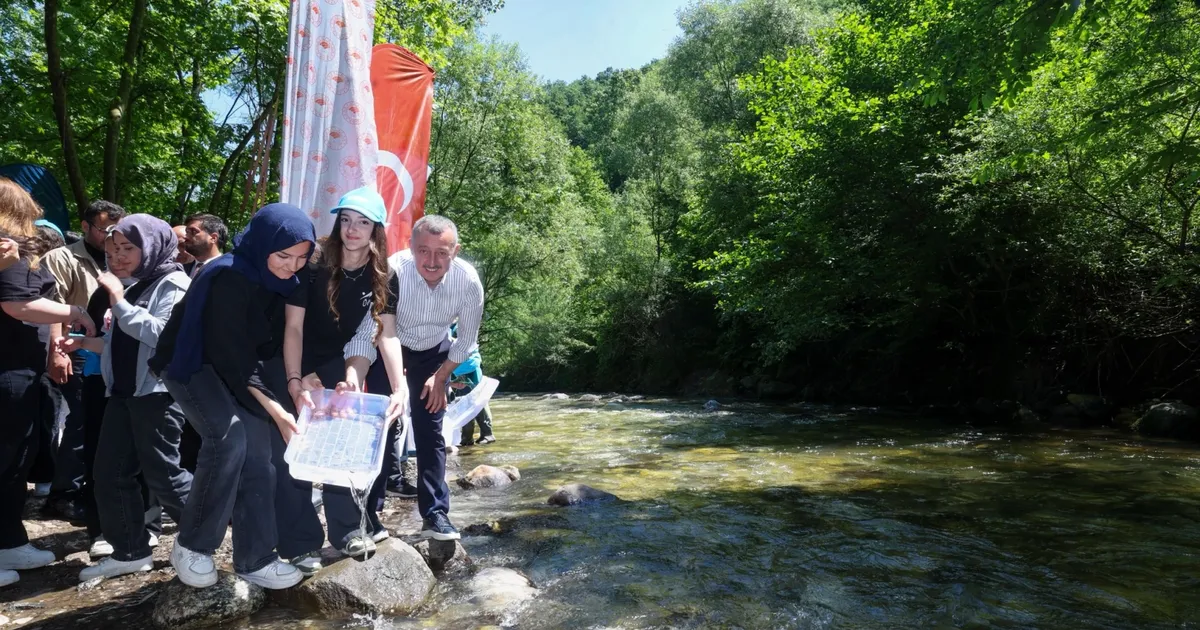 Kocaeli Kiraz Dere’ye 50 bin yavru balık bırakıldı